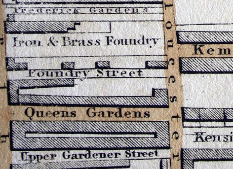 Detail from the 1870 “30 chains” map of Brighton and Hove. Image courtesy of the Royal Pavilion, Libraries and Museums, Brighton and Hove