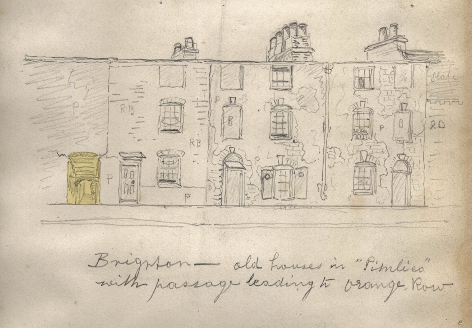 Pimlico Drawing showing passageway to Orange Row